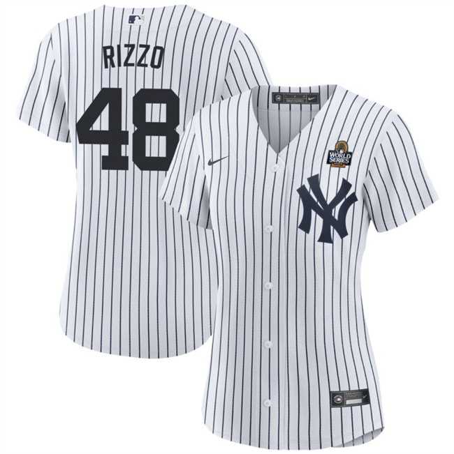 Women%27s New York Yankees #48 Anthony Rizzo White 2024 World Series Cool Base Stitched Jersey Dzhi->mlb womens jerseys->MLB Jersey